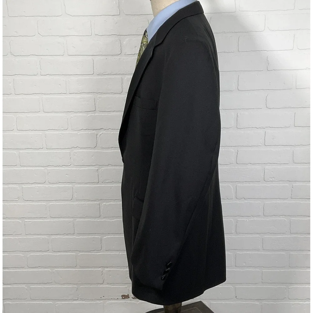 Jos A Bank Tuxedo Blazer‎ Men 44R Black Tie Jacket Formal Wool Suit Jacket Party